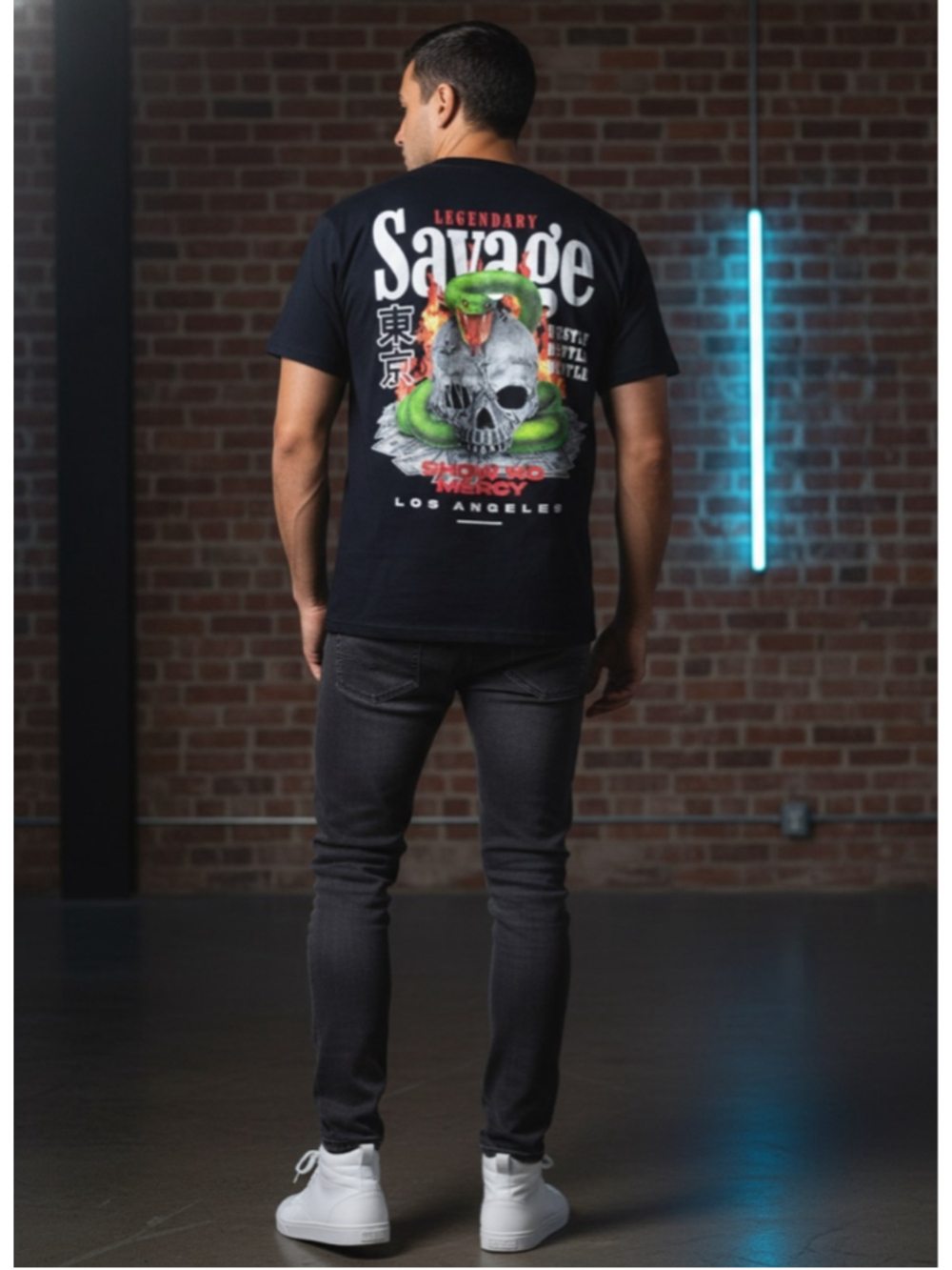 Men's Poison Black Short Sleeve Graphic Tee M